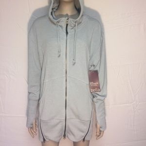 Zella Cool Down Jacket Silver Slate Woman's